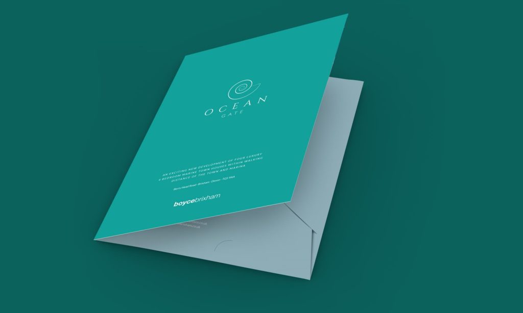 Boyce Brixham Estate Agent - Ocean Gate Development Branding - Folder Design Front