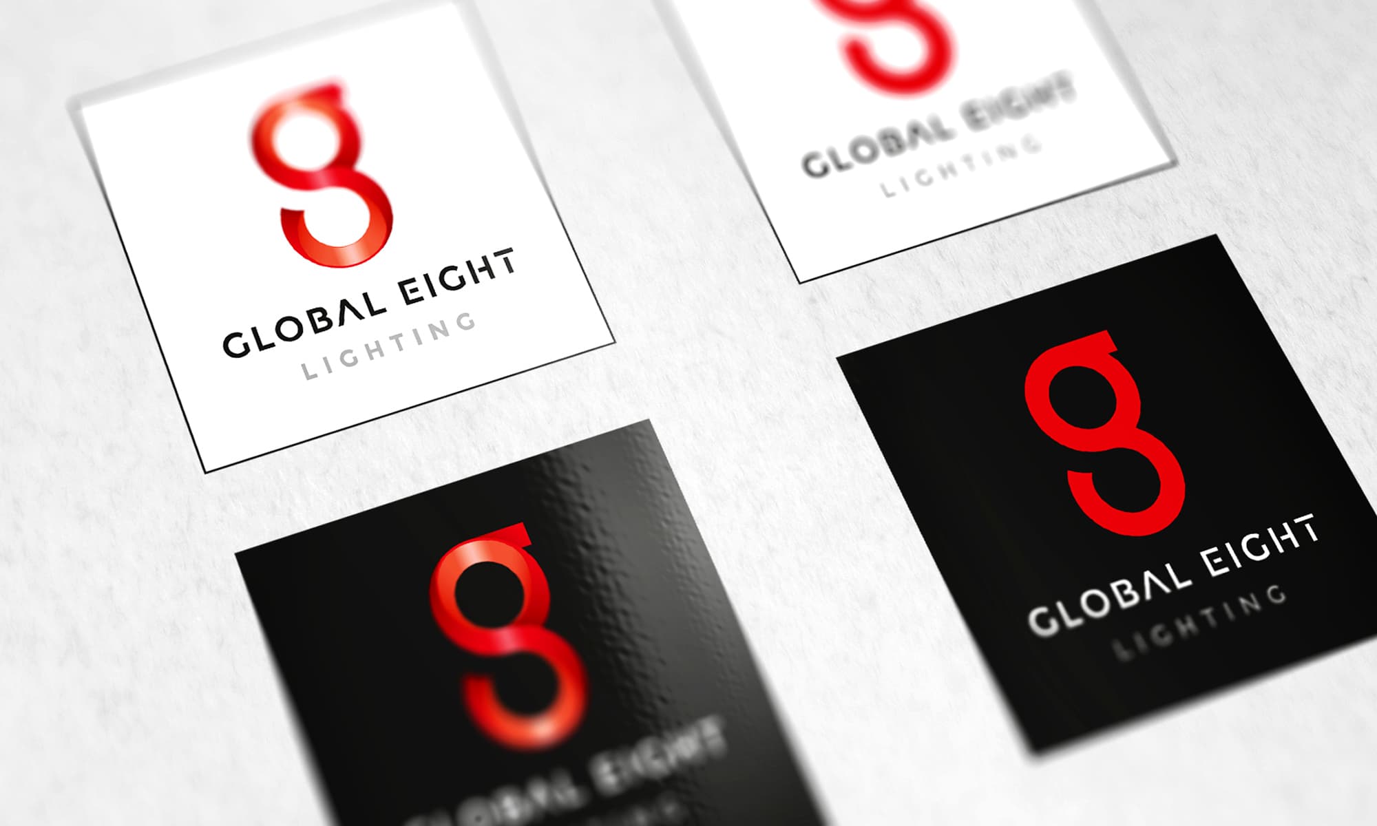 Global Eight Lighting Branding - Modern Logo Design variations