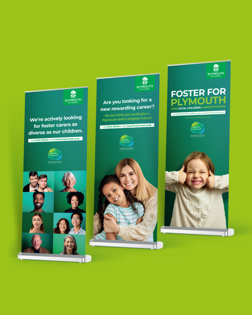 Plymouth City Council - Foster for Plymouth Branding Roller banner design and print