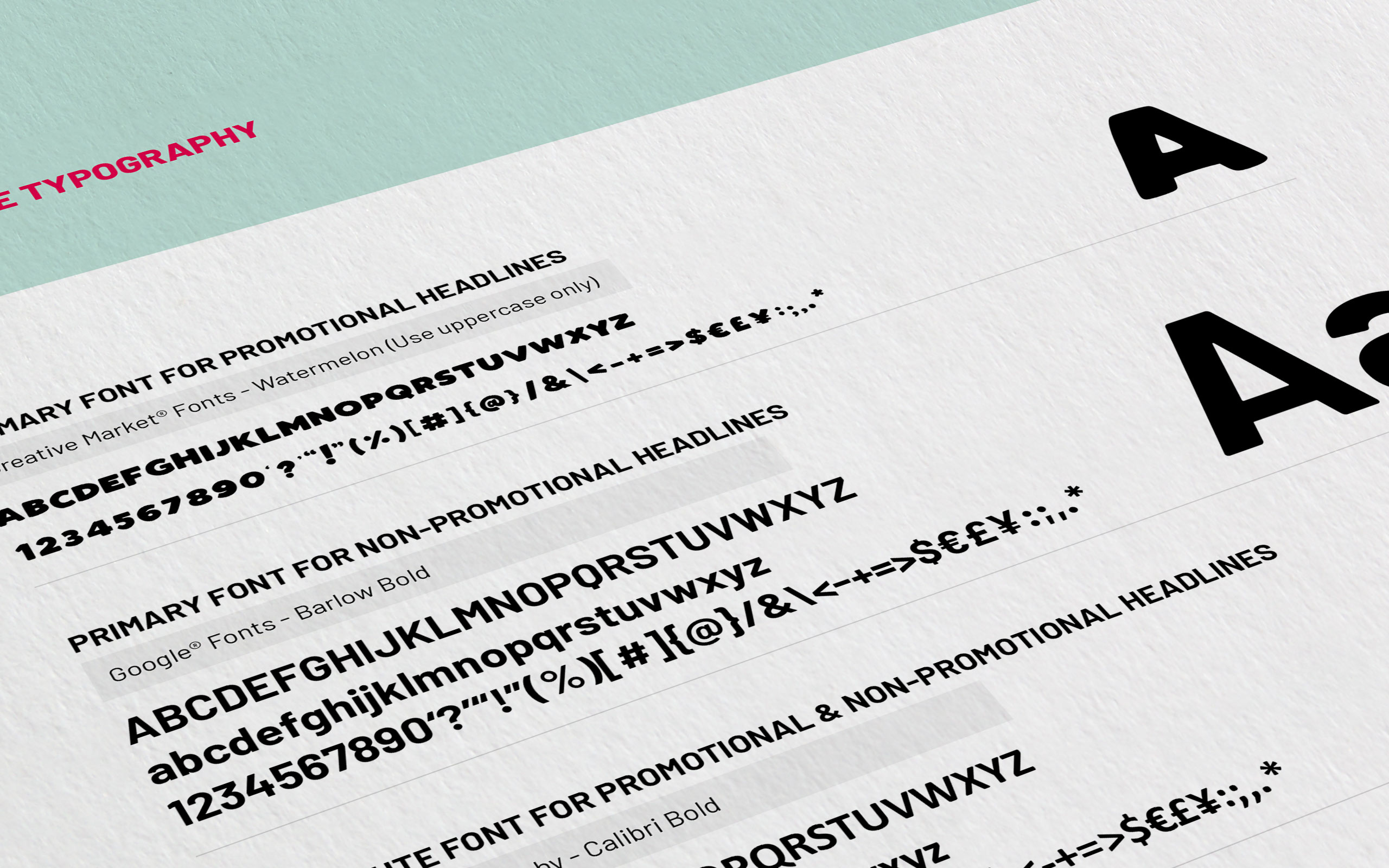 Lifeworks Charity Brand Identity Design - Typography Usage in the Brand Guidelines Document