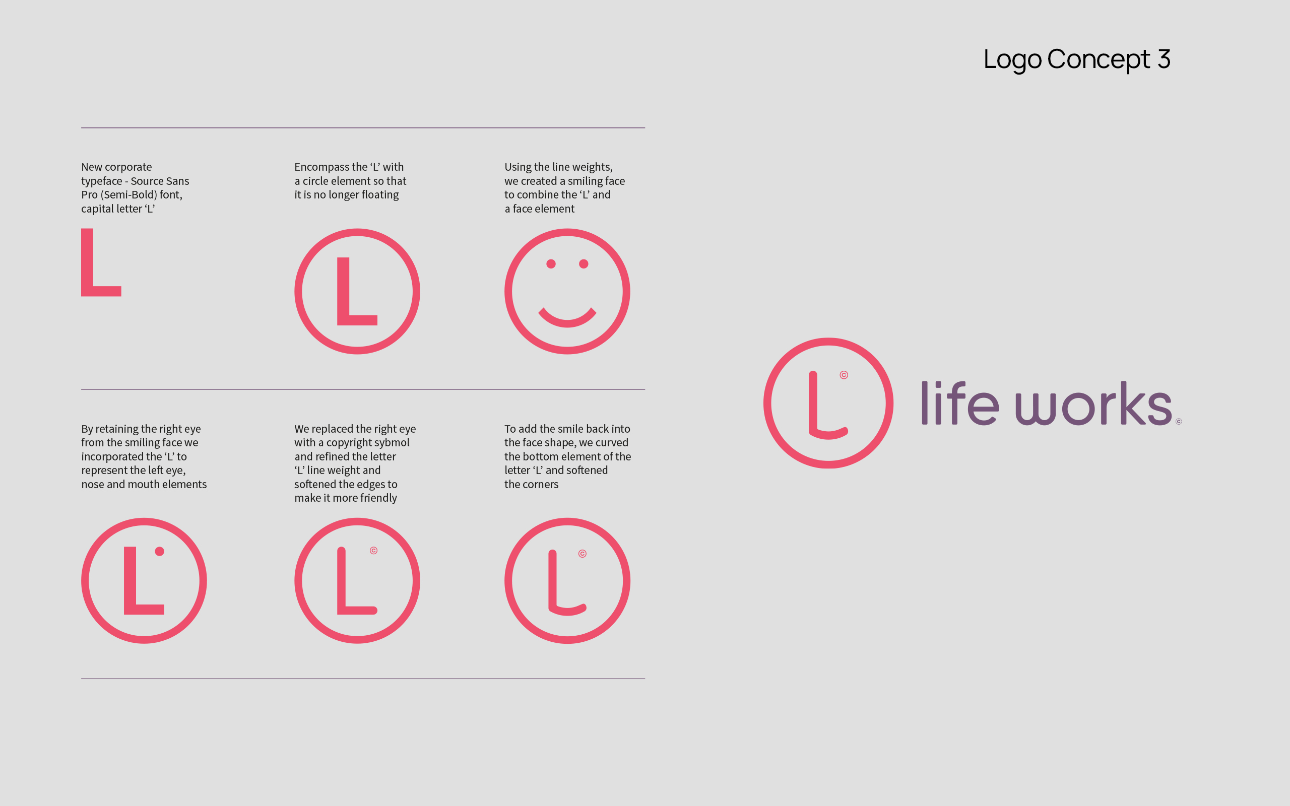 Lifeworks Charity Brand Identity Design - Brand Development Logo Design Concept 3